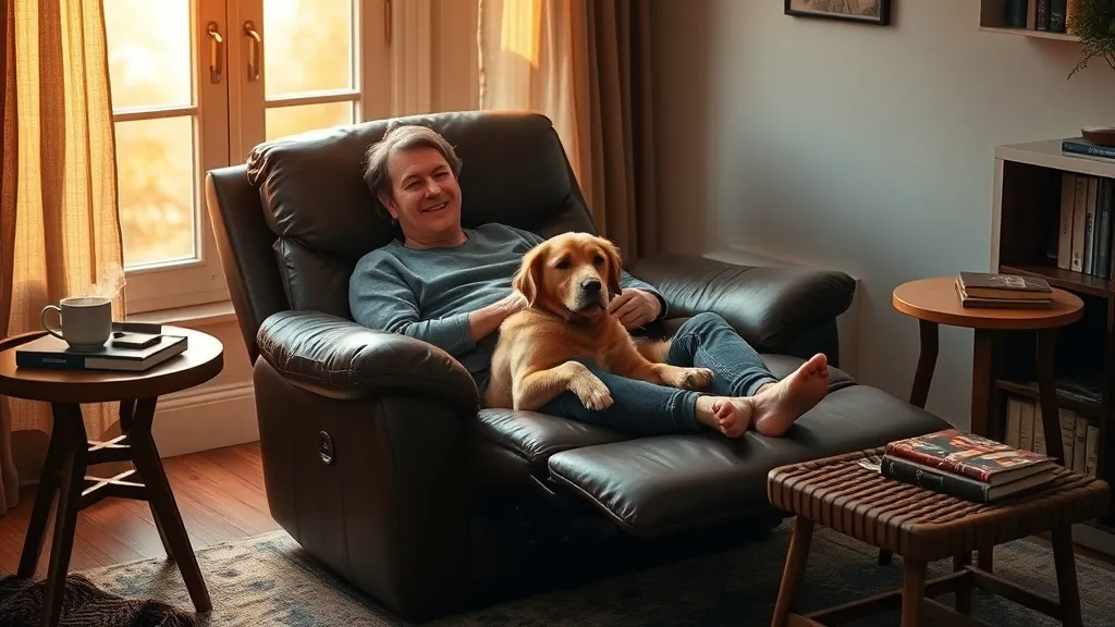 Dream symbol: leather recliner: scenarios: Dream of a Leather Recliner with a Pet
