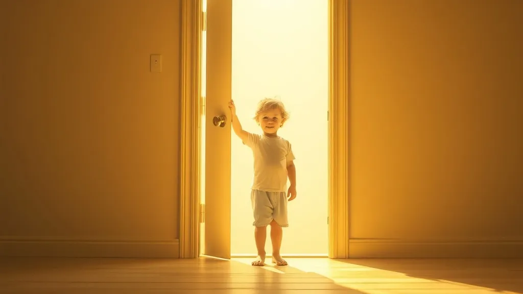Dream symbol: light yellow door: scenarios: Dream about a Child Behind a Light Yellow Door