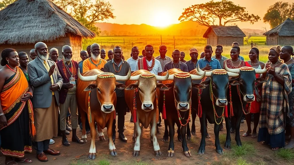 Dream symbol: lobola cows: symbolism: Representation of Social Status and Respect