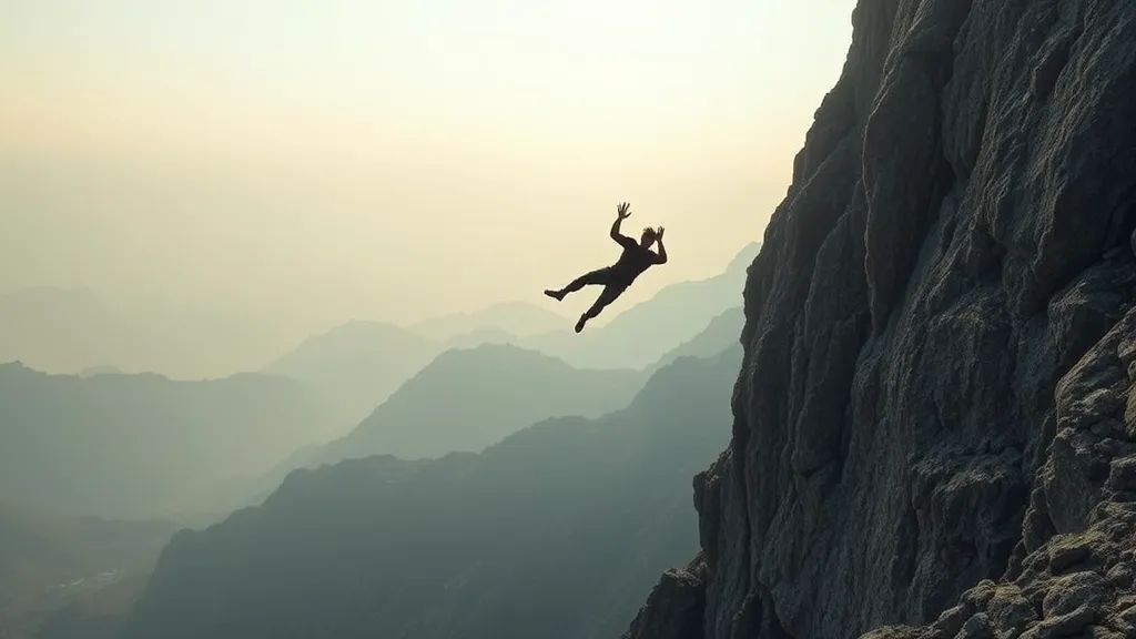 Dream symbol: mountain rock: scenarios: Dream of Falling from a Mountain Rock