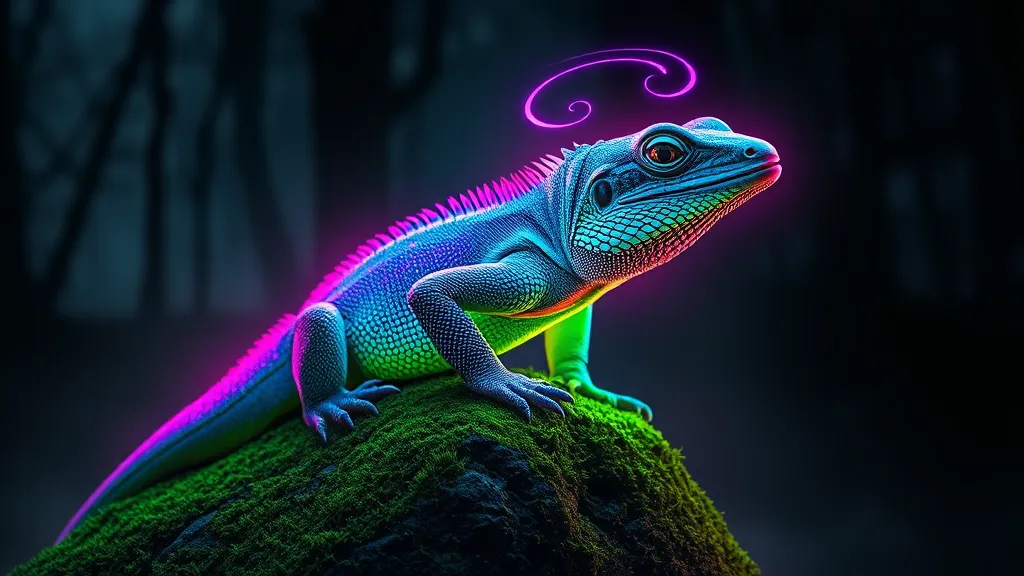 Dream symbol: neon monitor lizard: scenarios: Dream about a Neon Monitor Lizard Talking to You