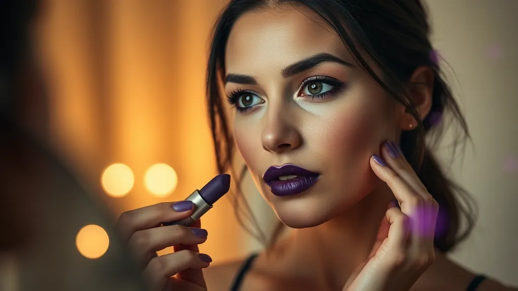 Dream symbol: purple lipstick: demographics: Adults Reflecting on Confidence through Purple Lipstick Dreams