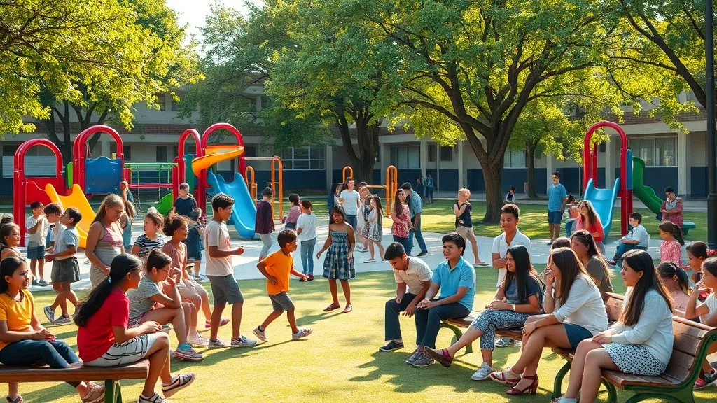 Dream symbol: schoolyard: symbolism: Representation of Community and Group Belonging