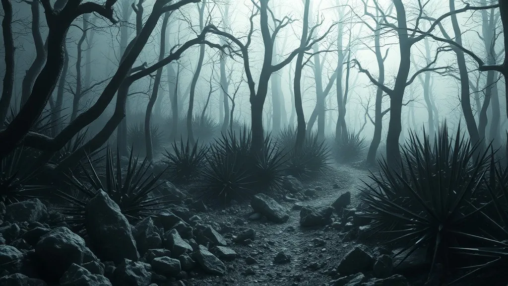 Dream symbol: spiky trees and rocks: symbolism: Emotional Barriers and Defenses