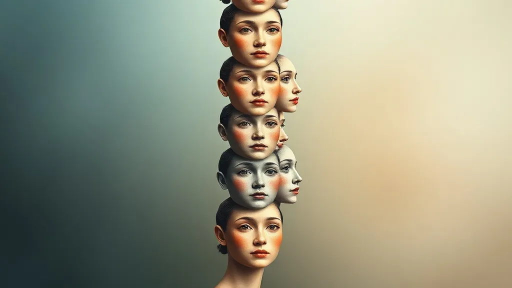Dream symbol: stacked heads: scenarios: Dream about Stacked Heads in an Artistic or Abstract Form