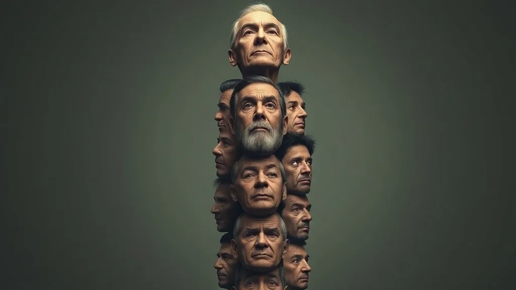 Dream symbol: stacked heads: symbolism: Manifestation of Hierarchical Power Dynamics