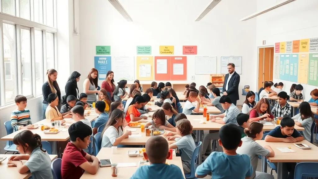 Dream symbol: students in canteen: scenarios: Dream of Teachers Supervising Students in Canteen