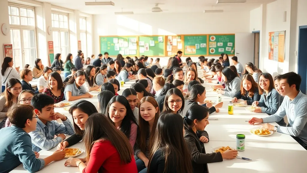 Dream symbol: students in canteen: symbolism: Feelings of Belonging and Community