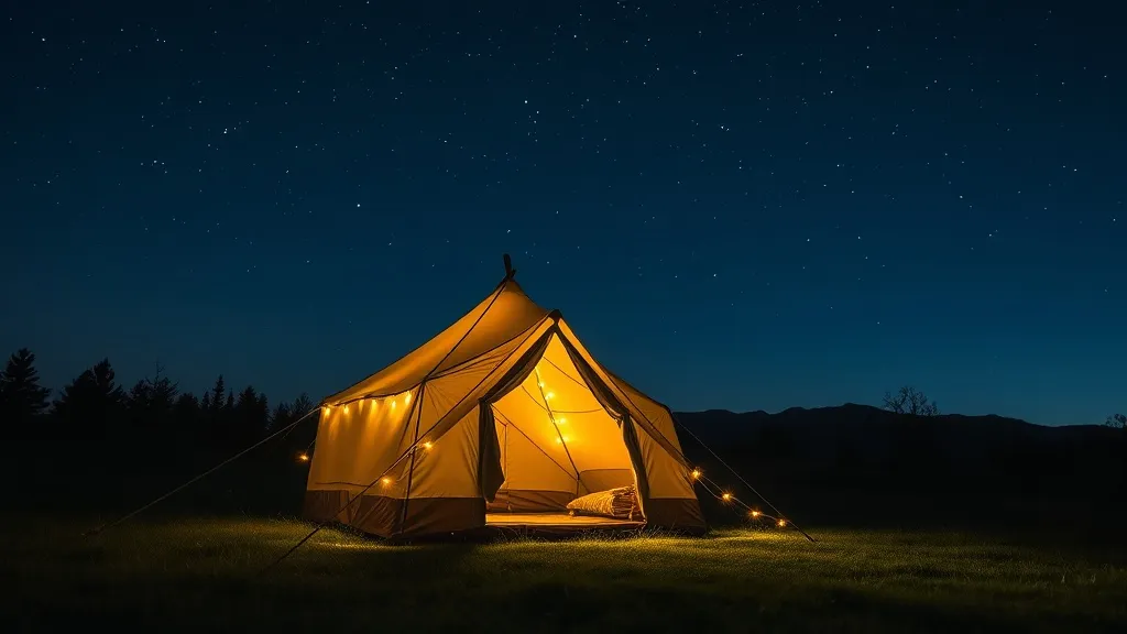 Dream symbol: tent with lights: scenarios: Dream of Camping in a Tent with Lights