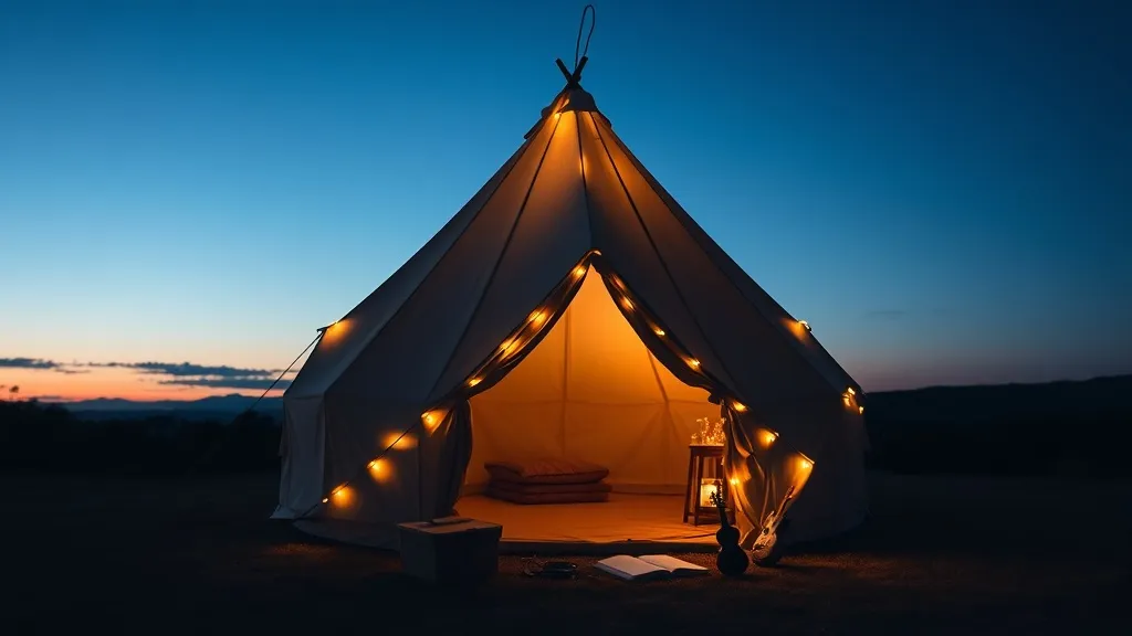 Dream symbol: tent with lights: symbolism: Escaping Routine Through Creativity