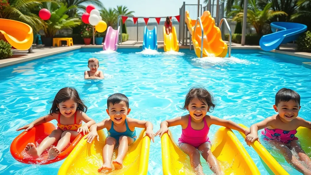 Dream symbol: children swimming pool: scenarios: Dream of Children Sliding into a Pool