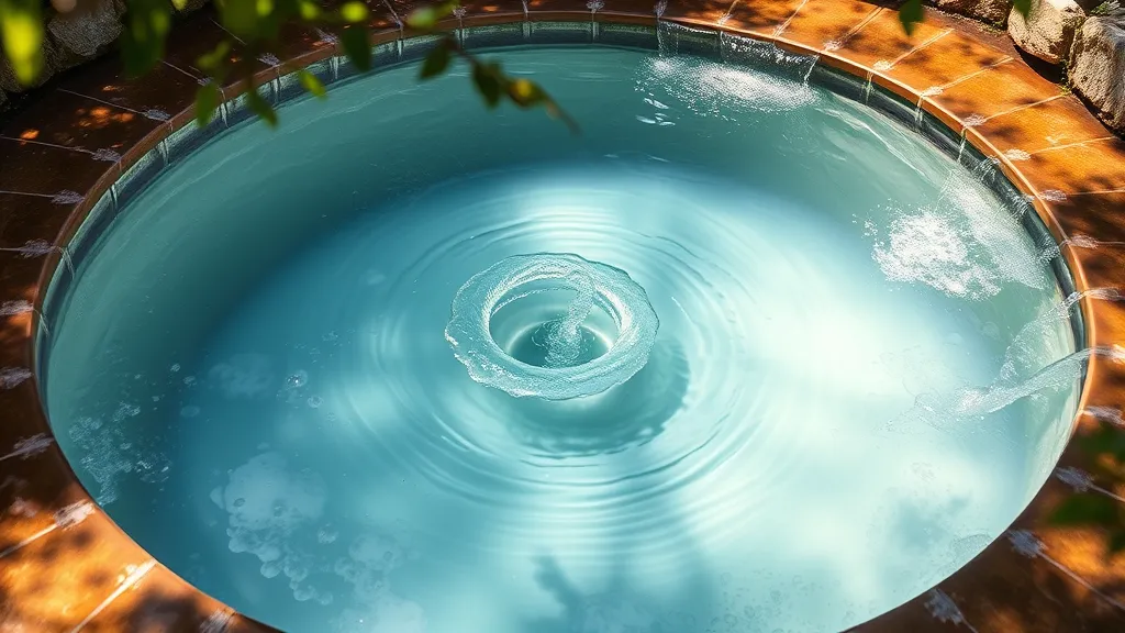 Dream symbol: circular pool with rotating stream: scenarios: Dream of a Circular Pool with a Rotating Stream Overflowing