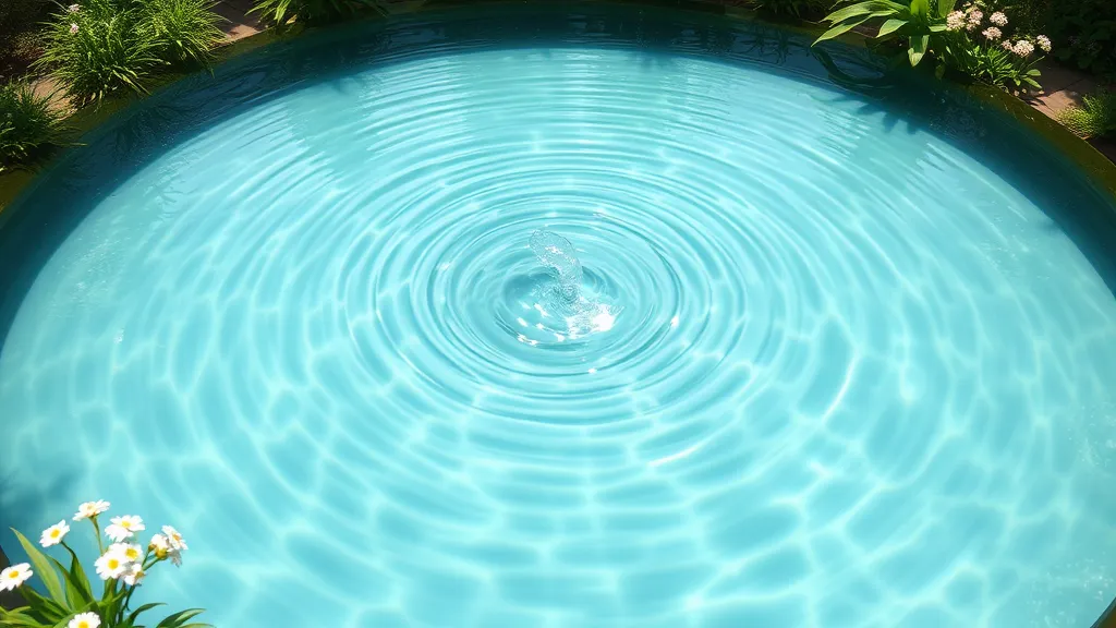 Dream symbol: circular pool with rotating stream: symbolism: Illustration of Fluidity in Personal Growth