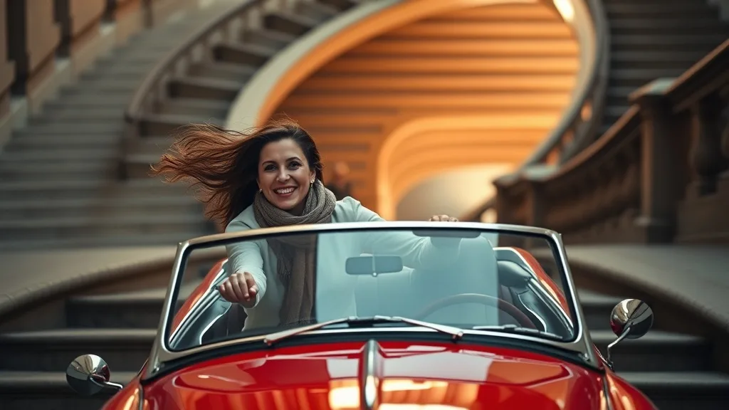 Dream symbol: driving off: scenarios: Dream of Driving Off a Staircase