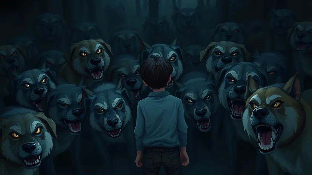 Dream symbol: many dogs: scenarios: Dreaming of Many Aggressive Dogs