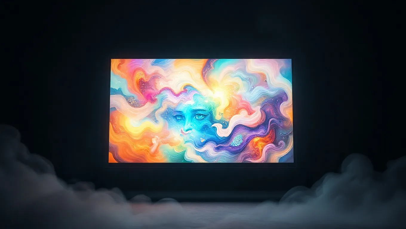 Dream symbol: big tv screen: symbolism: Illustration of Inner Visualization and Imagination