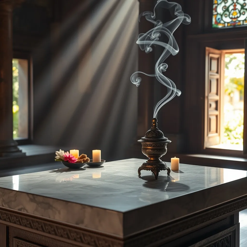 Dream symbol: temple altar: scenarios: Dream about a Temple Altar with Burning Incense Dream symbol: temple altar: scenarios: Dream about a Temple Altar with Burning Incense