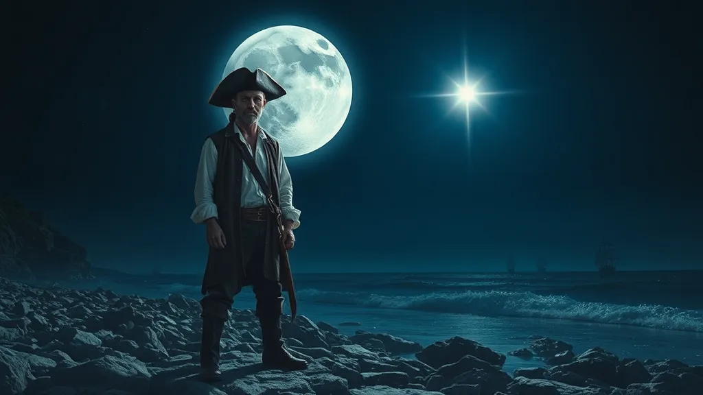 Dream symbol: pirate moon with star: scenarios: Dream about Meeting a Pirate beneath a Moon with a Star