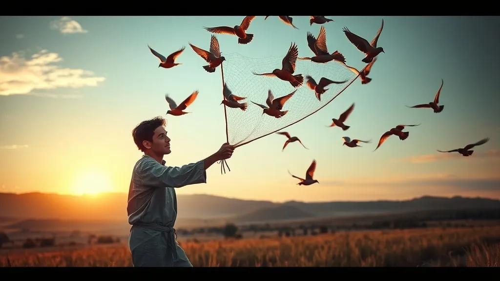 Dream symbol: animal catcher: scenarios: Dream of Animal Catcher Capturing Birds