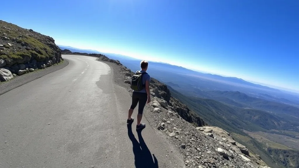 Dream symbol: asphalt summit: scenarios: Dream About Reaching the Summit of an Asphalt Road