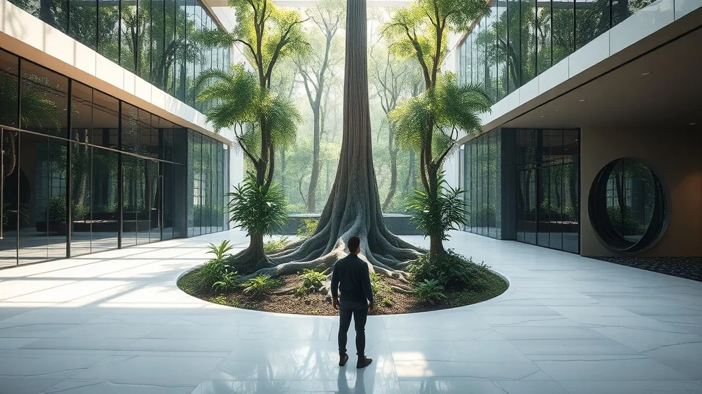 Dream symbol: atrium: scenarios: Dream of an Atrium with a Forest