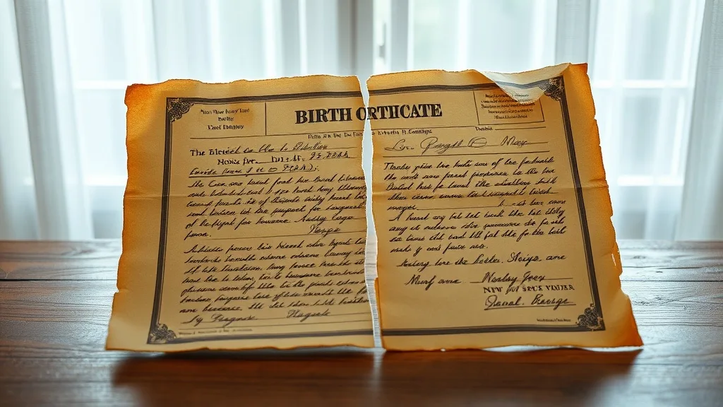 Dream symbol: birth certificate: scenarios: Dream of a birth certificate that is damaged