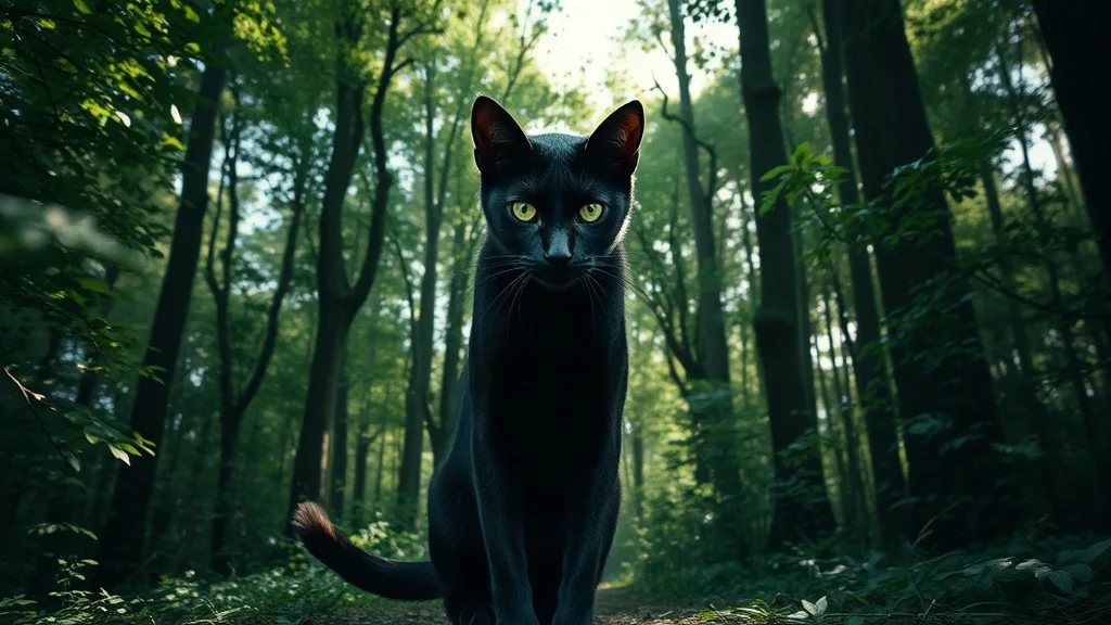 Dream symbol: black and yellow cat: scenarios: Dream about a Black and Yellow Cat in the Forest