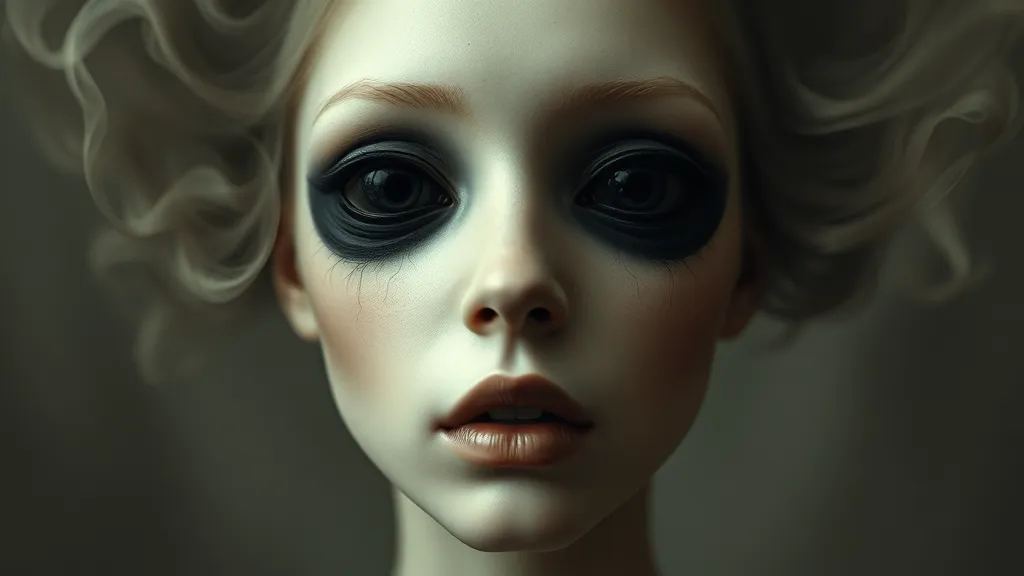 Dream symbol: black eyes and mouth: symbolism: Reflection of Emotional Emptiness or Void