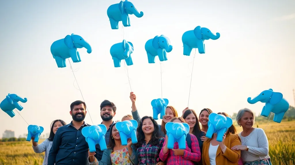 Dream symbol: blue elephant balloons: demographics: People Who Love Balloons
