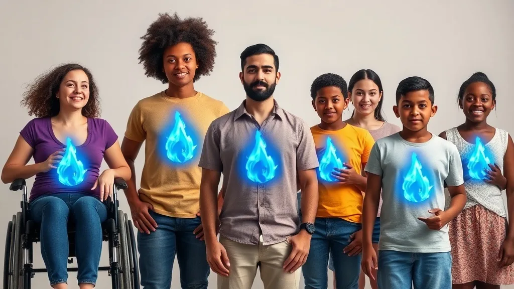 Dream symbol: blue flames: demographics: Individuals Facing Challenges