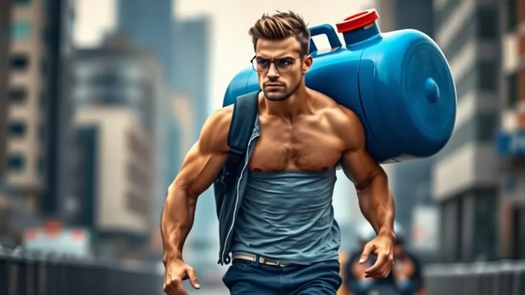 Dream symbol: blue gas cylinder: scenarios: Dream of Carrying a Blue Gas Cylinder