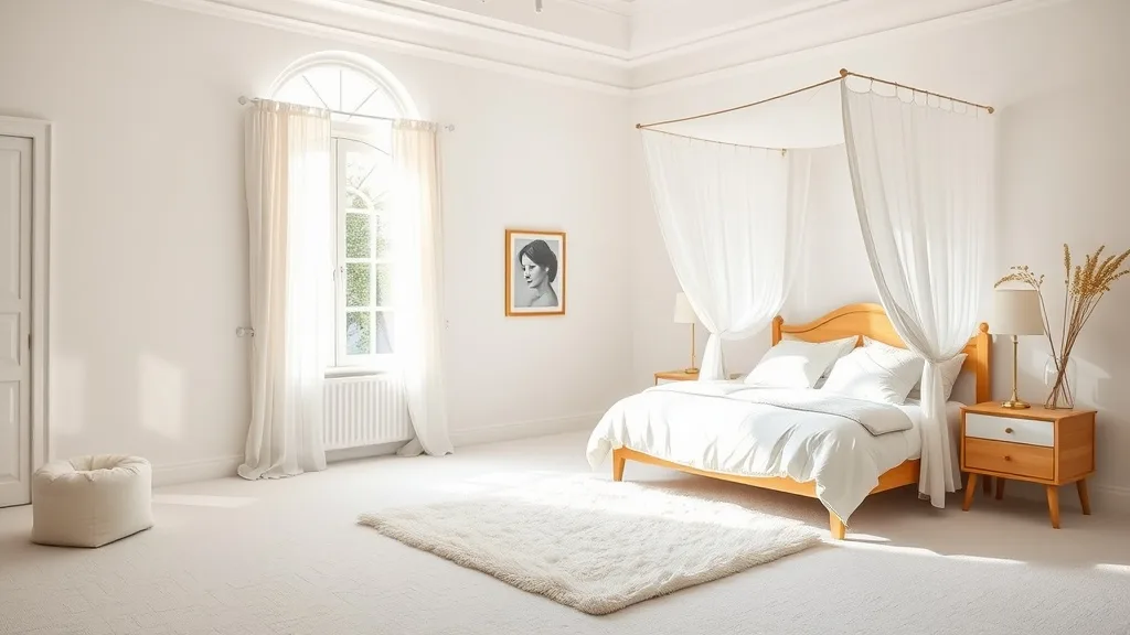 Dream symbol: bright white room: scenarios: Dream of a bright white room with a bed