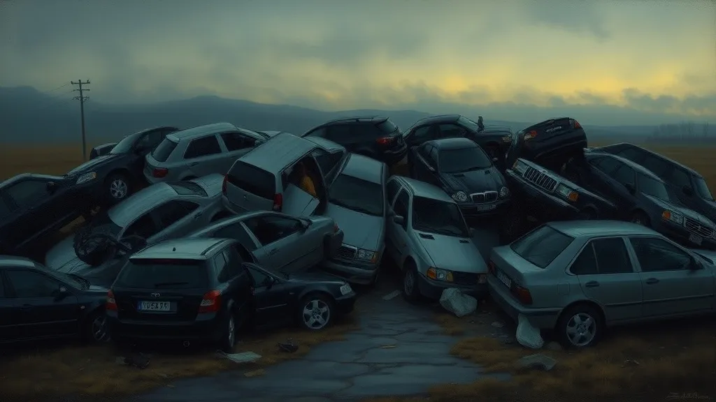 Dream symbol: car pile up: symbolism: Inability to Move Forward