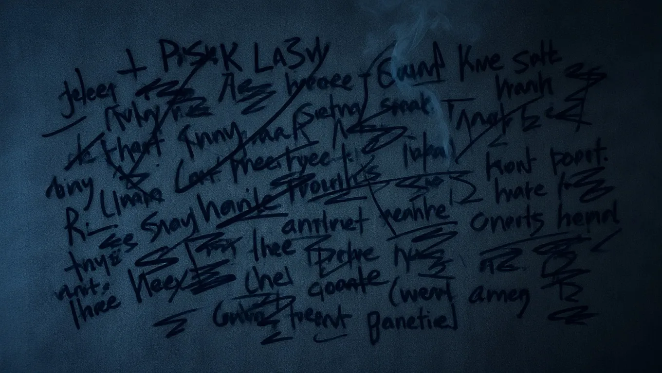 Dream symbol: colors and words: scenarios: Dream of Scribbled Words in Dark Colors Dream symbol: colors and words: scenarios: Dream of Scribbled Words in Dark Colors