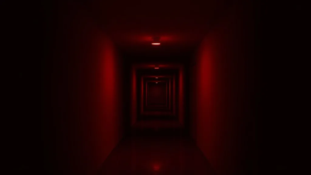 Dream symbol: dark red corridor: scenarios: Dream of a dark red corridor with no windows