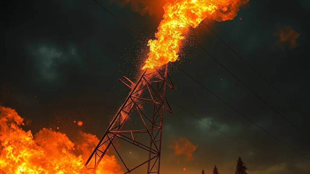 Dream symbol: electric pylon: scenarios: Dreaming of a Pylon Exploding or Catching Fire