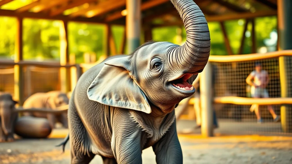 Dream symbol: elephant calves: scenarios: Dream of a Baby Elephant at the Zoo
