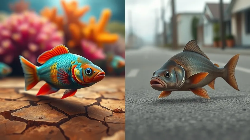Dream symbol: different types of fish: scenarios: Dreaming of a Fish Out of Water