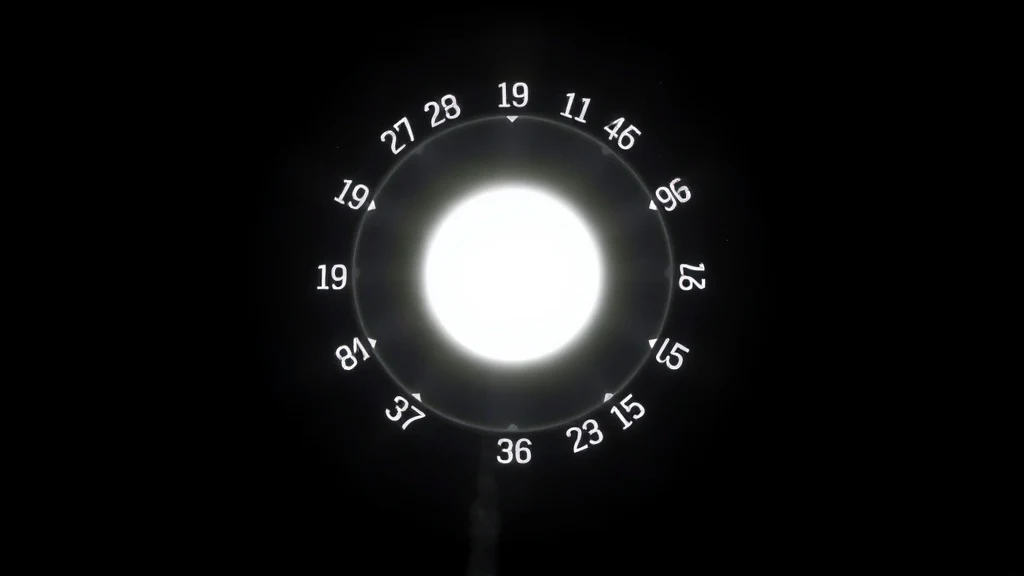 Dream symbol: flashing circle with numbers: scenarios: Dream about White Flashing Circle with Numbers