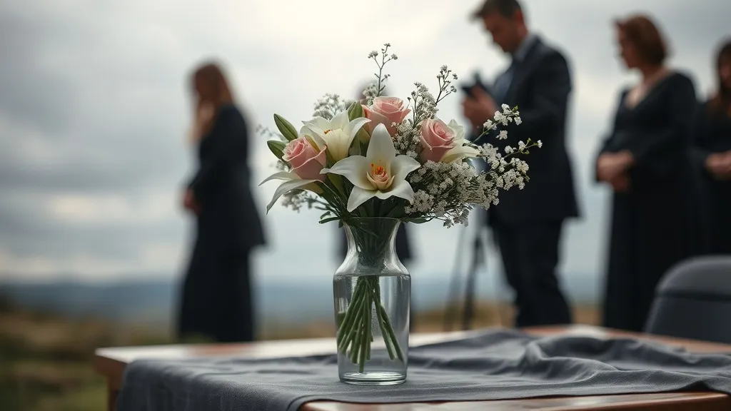 Dream symbol: flowers in vase: scenarios: Dream about Flowers in a Vase at a Funeral