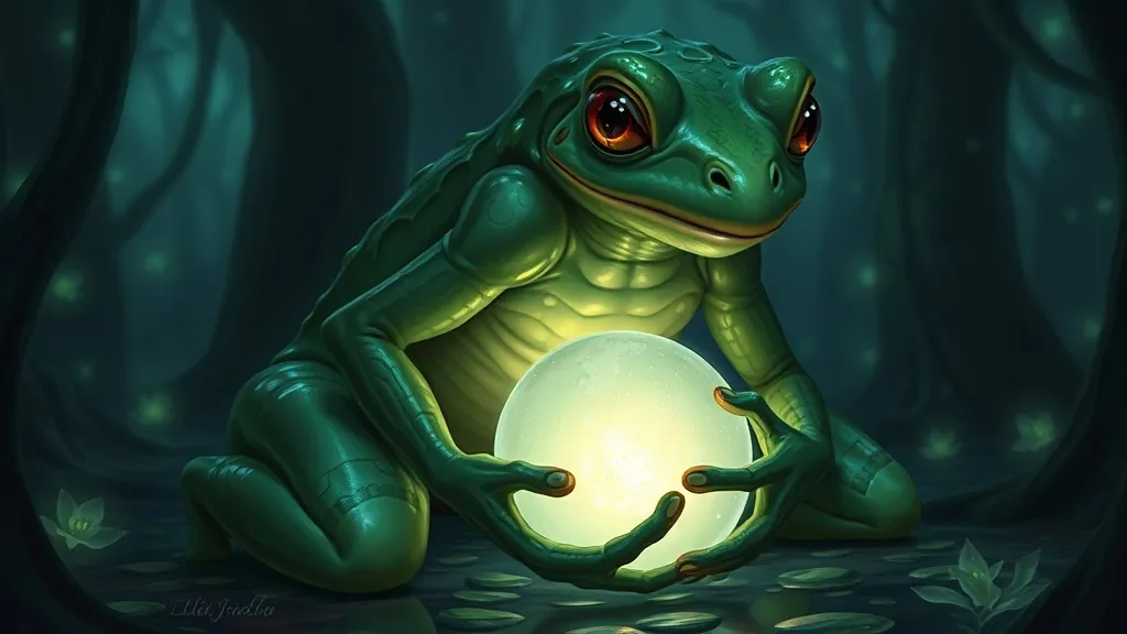 Dream symbol: frog lady: scenarios: Dream of a Frog Lady Guarding Something: Protecting Valuable Possessions or Relationships