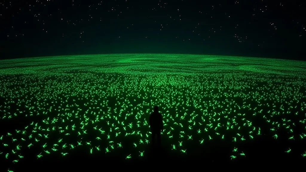 Dream symbol: glowing bug: scenarios: Dream of Glowing Bugs in a Field
