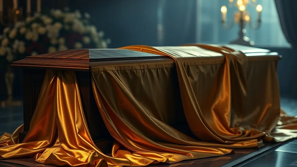 Dream symbol: gold flag: scenarios: Dream of a gold flag draped over a coffin