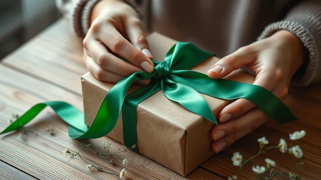 Dream symbol: green cloth or ribbon: scenarios: Dream about Wrapping Gifts with Green Ribbon
