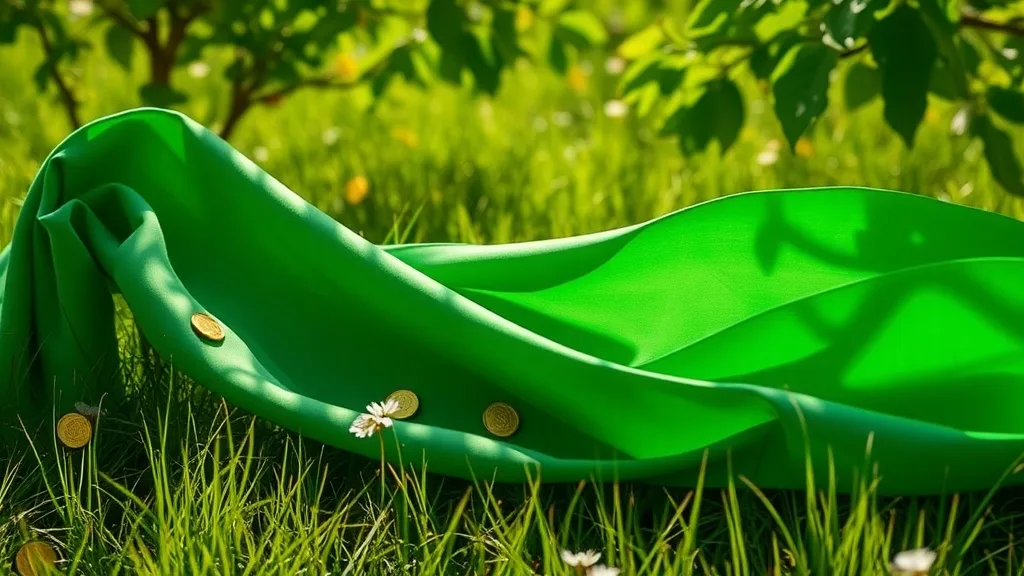 Dream symbol: green cloth: symbolism: Money and Prosperity