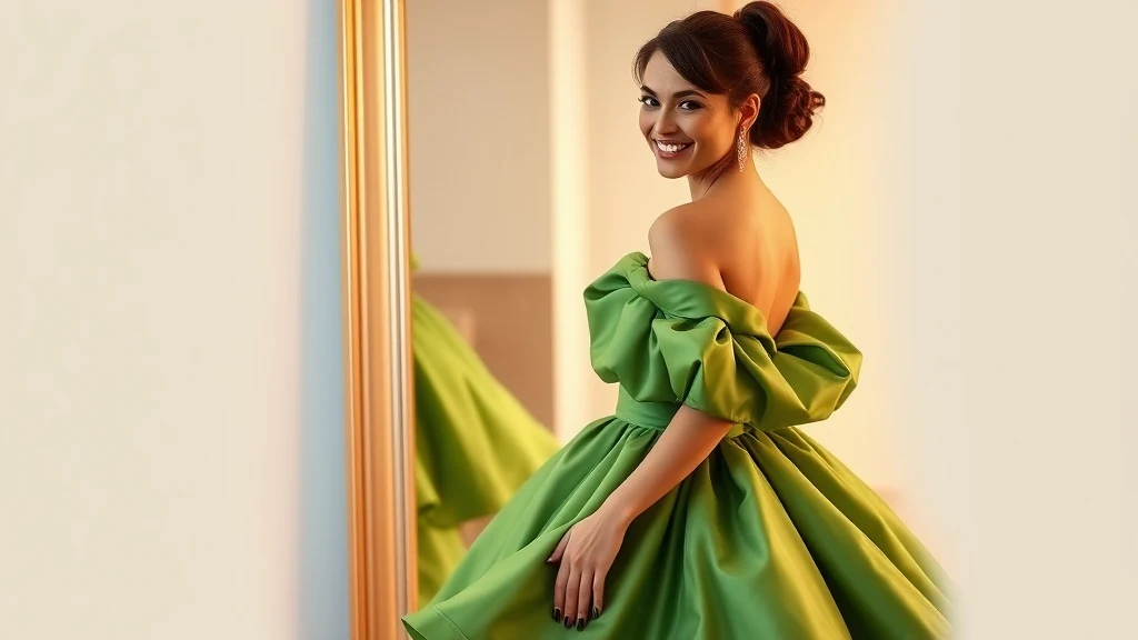 Dream symbol: green puffy dress: scenarios: Dream of Admiring a Green Puffy Dress