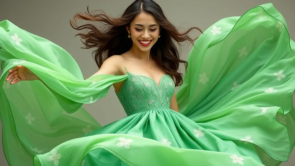 Dream symbol: green puffy dress: symbolism: Youthfulness and Vitality