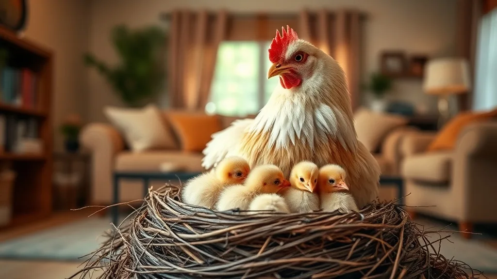 Dream symbol: hen with chicks: symbolism: Domestic Responsibilities and Family Roles