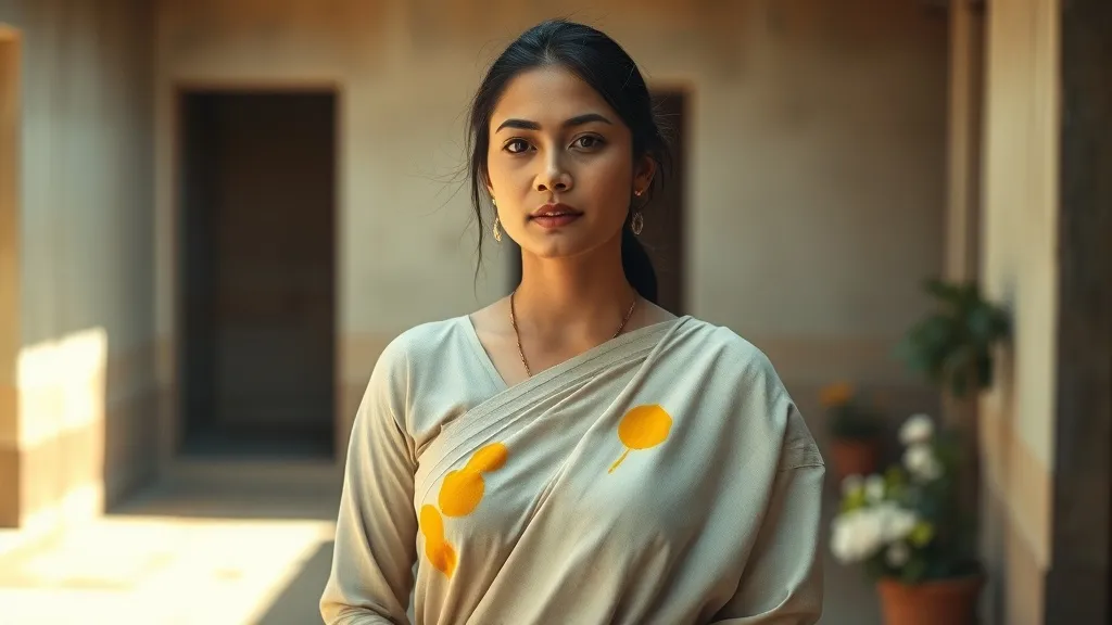 Dream symbol: lady with turmeric: scenarios: Dream of a Lady Wearing Turmeric Stained Clothes