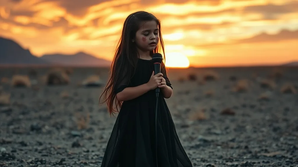 Dream symbol: little girl in black and red: scenarios: Dream of a little girl in black and red singing
